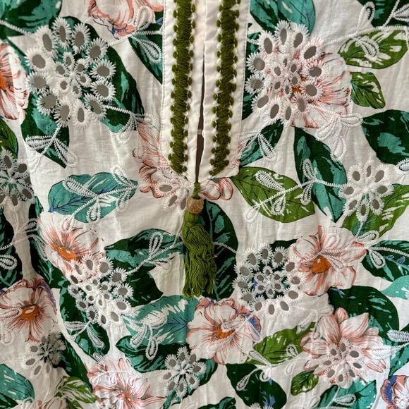 English Factory Embroidered Ric Rac Trim Tunic Dress - Picture 3 of 6